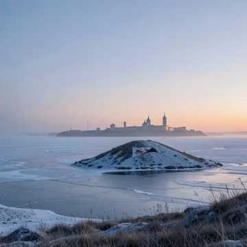 Ласкает степь седой туман
