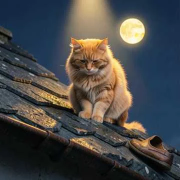Кот на крыше орёт дурниной