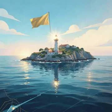 Среди волн в океане безбрежном,