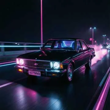 Черная Октавия летит по трассе 240 под копотом турбина и третий стейдж, на…