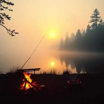 Утро, ранний туман над водой,